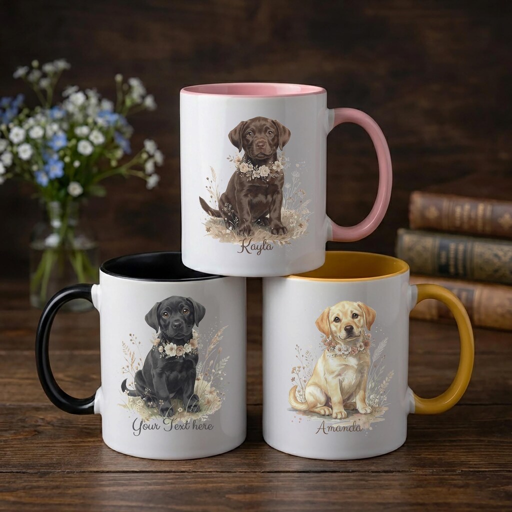 Sottobicchiere Divertente Con Cane: 'All You Need Is Love And A Labrador' – Regalo Originale Per Amanti Degli Animali