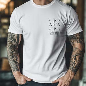 T-Shirt, Sweatshirt oder Hoodie: Papa Shirt personalisiert | personalisiert mit Namen | Geschenk Papa | Vatertagsgeschenk mit Kindernamen |