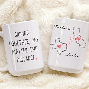 Bester Freund Geschenk, Nie zu weit, um Kaffee zusammen zu haben, Wunsch, wir lebten näher Becher, Schwester Geburtstagsgeschenk, vermisst Sie Geschenk, das weggeschenk geht