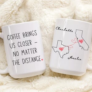 Bester Freund Geschenk, Nie zu weit, um Kaffee zusammen zu haben, Wunsch, wir lebten näher Becher, Schwester Geburtstagsgeschenk, vermisst Sie Geschenk, das weggeschenk geht