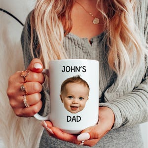 Custom Baby Face Mug, 1st Fathers Day Mug, Custom Baby Face Photo Dad Mug, Custom Kids Photo Mothers Day Mug, Personalized Photo Mug For Dad