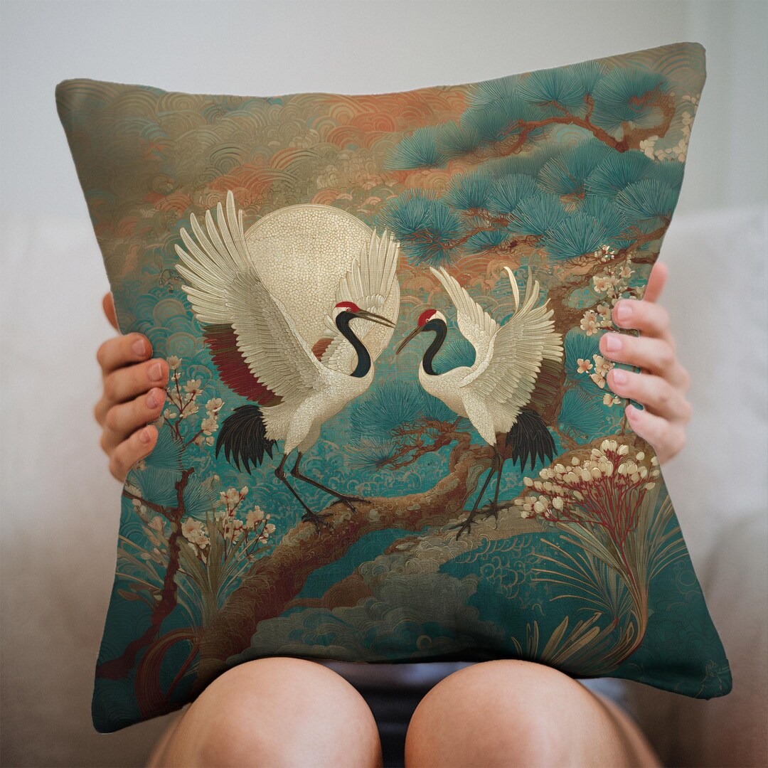 Teal And Gold Bird Cushion Elegant Home Decor Moonlit Crane Pillow Etsy teal-and-gold-bird-cushion-elegant-home-decor-moonlit-crane-pillow-etsy