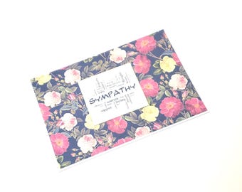 Sympathy Greeting Card/Sympathy Word Art/Red and Pink Floral Greeting Card - Sympathy/Grief and Mourning Card/Condolence Card
