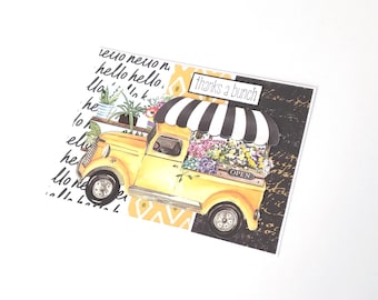 Handmade Thank You Greeting Card - Thanks a Bunch/Thank You Note/Gratitude Note