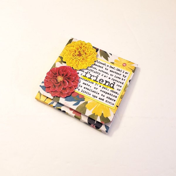 Sticky Notes Pad/Sticky Notes/Friendship Notepad/Floral Notepad/Small Notepad/Pocket Notepad/Adhesive Notepad/Self-Stick Notes/Flowers