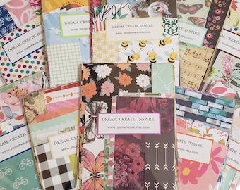 Scrap Paper Pack for Paper Crafting, Card Making, Scrapbooking, Collage, Junk Journals and More/Mix of Papers/Paper Pack/Patterned Paper