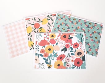 Patterned Notecard Set/Any Occasion Note Card Set/All Occasion Note Cards/Stationery Set/Handmade Patterned Note Cards/Patterned Notecards