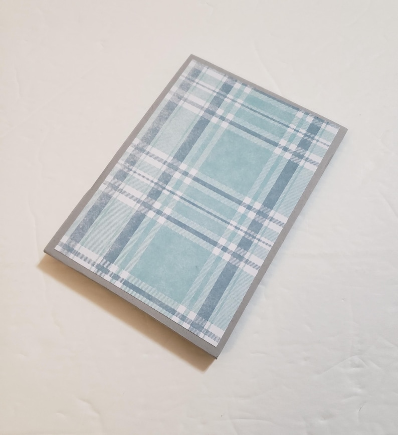 Blue and White Plaid Notepad/scratch Pad Journal/small Writing Tablet ...