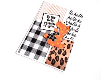 Any Occasion Greeting Card with Dinosaur - Be the Best Version of You/Encouragement Greeting Card/Patterned Notecard/Dinosaur Stationery