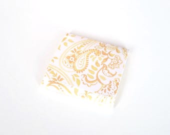 Yellow and White Paisley Sticky Notes Pad