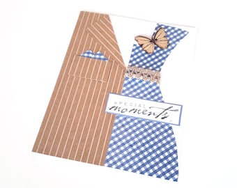 Suit and Dress Greeting Card for Any Occasion - Special Moments/Anniversary Card/Wedding Card/Engagement Card