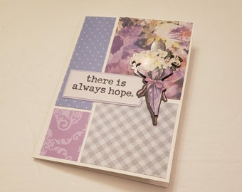 Encouragement Greeting Card - There is Always Hope/Sympathy Card/Get Well Card/Hope Card/Parasol Greeting Card/Any Occasion Greeting Card