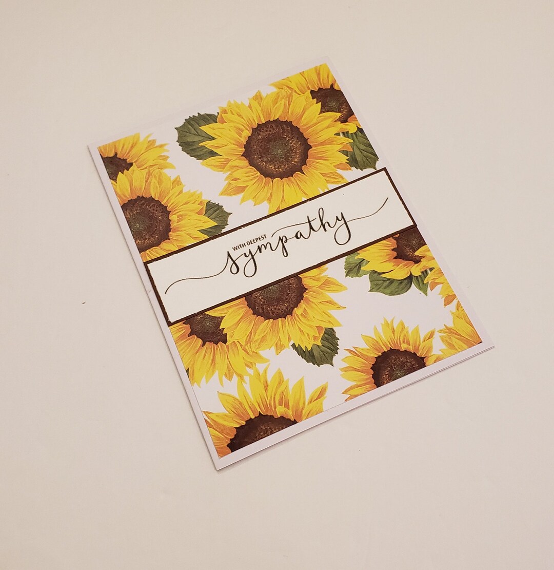 Sympathy Card With Sunflowers With Deepest Sympathy/sunflower Note Card