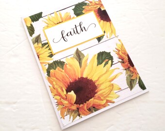 Any Occasion Greeting Card with Yellow Sunflowers - Faith/Sunflower Note Card/Sunflower Stationery/Encouragement Card/Sympathy Card/Faith
