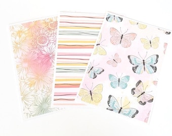 Large Patterned Note Card Set/Patterned Notecards/Any Occasion Cards/Stationery Set/Blank Notecards/Pastel Notecards