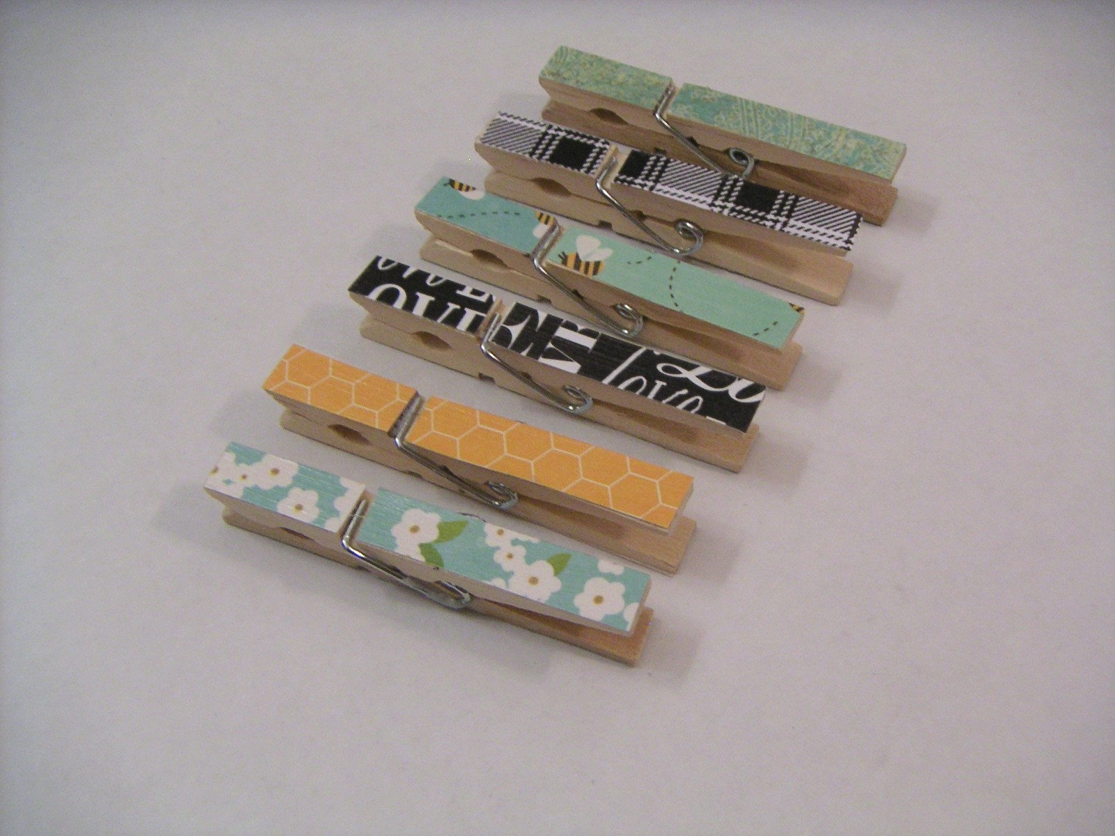 Conjunto de 6 Clips de horquilla de ropa alterado / Clips de Etsy