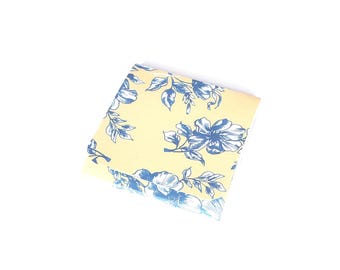 Sticky Notes Pad/Blue and White Floral Sticky Notes Pad/Sticky Notes/Pocket Notepad/Self-Stick Notes/Mini Notepad
