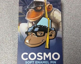 COSMO - Ape Soft Enamel Pin Tiki Bar Flair Chimp Fez Art