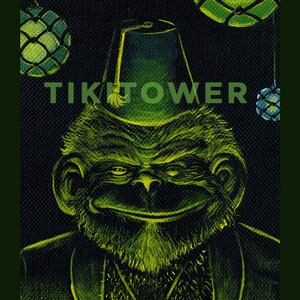 Tiki Bar Chimp Cocktail Ape Monkey Kustom Lowbrow Pop Art Fez Man Cave Print