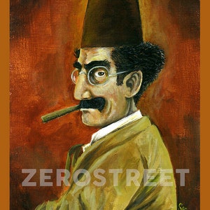 Casablanca Groucho Pop Art Print Retro Mid Century Modern Marx Brothers