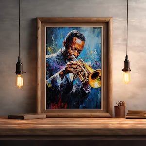 Jazz Trumpet Poster | Vintage Wall Art for Music Lovers Decor | Perfect Gift for Jazz Enthusiasts
