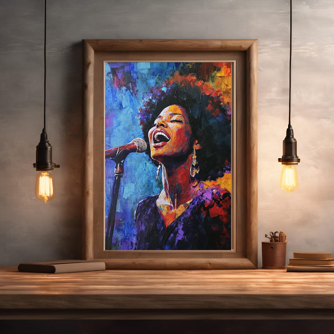 Jazz Singer Poster | Vintage Pianist Wall Art & Musical Decor for Music ...