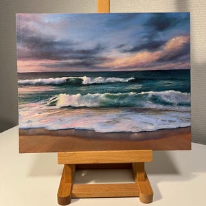 Schäumende Träume Original Ölgemälde von Meer auf Leinwand Brett Original Kunst auf Leinwand Gemälde von Meereswelle 9,4 x 11,8 Zoll (24 x 30 cm)