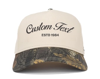Custom your text hat Custom Embroidered two tone Hat Personalized Dad Cap, Custom Business hat Custom Salon text monogram Bachelorette cap,
