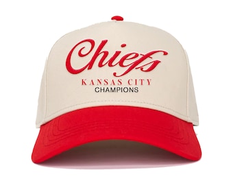 Kansas City Chiefs Trucker Hat CHIEFS Embroidered Baseball Hat - Kansas city champion Snapback Cap kansas city vintage hat