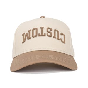 Gorra bordada invertida personalizada Gorra snapback bicolor personalizada Gorra escolar personalizada Crea tu propia gorra bicolor Gorra bordada personalizada