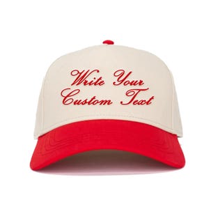 Custom text  Embroidered two tone Hat Personalized Dad Cap Embroidery Logo baseball hat Your own text monogram Bachelorette cap, Custom Hat