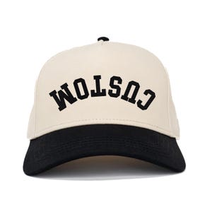 Gorra snapback personalizada de dos tonos al revés Gorra personalizada de dos tonos Gorra escolar personalizada bordada Crea tu propia gorra de dos tonos Gorra bordada personalizada