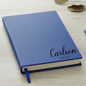 Personalized Lined Leather Journal, Engraved Journal, Custom Engraving, Gift for Office, Corporate Gift, Christmas Gift, Monogrammed Journal