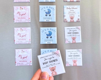 Invitación para baby shower, imanes con foto personalizados, imanes para nevera, imanes a presión, regalo para baby shower, imanes con foto, recuerdo de fiesta, regalo personalizado