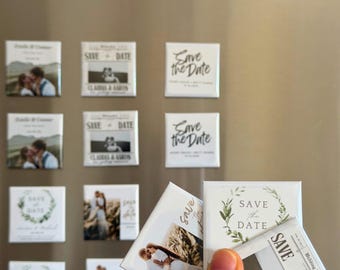 Imanes con foto para guardar la fecha, invitaciones de boda personalizadas, imanes personalizados, regalos de boda, recuerdos de boda, imanes para el refrigerador, imanes con fotos