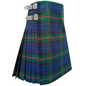Clan Gunn Tartan Kilt: Heavyweight 8-Yard Scottish Kilt, Adjustable Waist