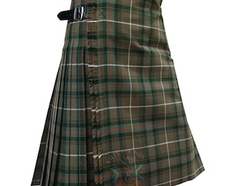 MacDonald of The Isles Hunting Weathered Tartan Kilt: Traditional Scottish 8-Yard Kilt