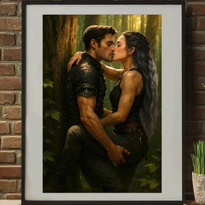 Xaden and Violet Fanart | Fourth Wing Print | Digital Download | Basgiath Riders Fantasy Art | Romantasy Book Wall Decor