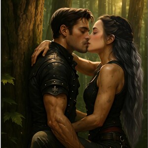 Xaden i Violet Fanart | Czwarty Wing Print | Pobieranie cyfrowe | Basgiath Riders Fantasy Art | Dekoracja ścienna książki Romantasy