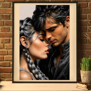Sorrengail X Riorson Fan Art | Xaden and Violet Digital Print | Fourth Wing Fan Art | Fantasy Bookish Decor | The Empyrean Art