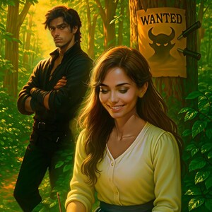 Trystan i Evie Fan Art | Asystent złoczyńcy Wydruk | Hannah Nicole Maehrer Book Art | Fantasy Romans Cyfrowe pobieranie + tapeta
