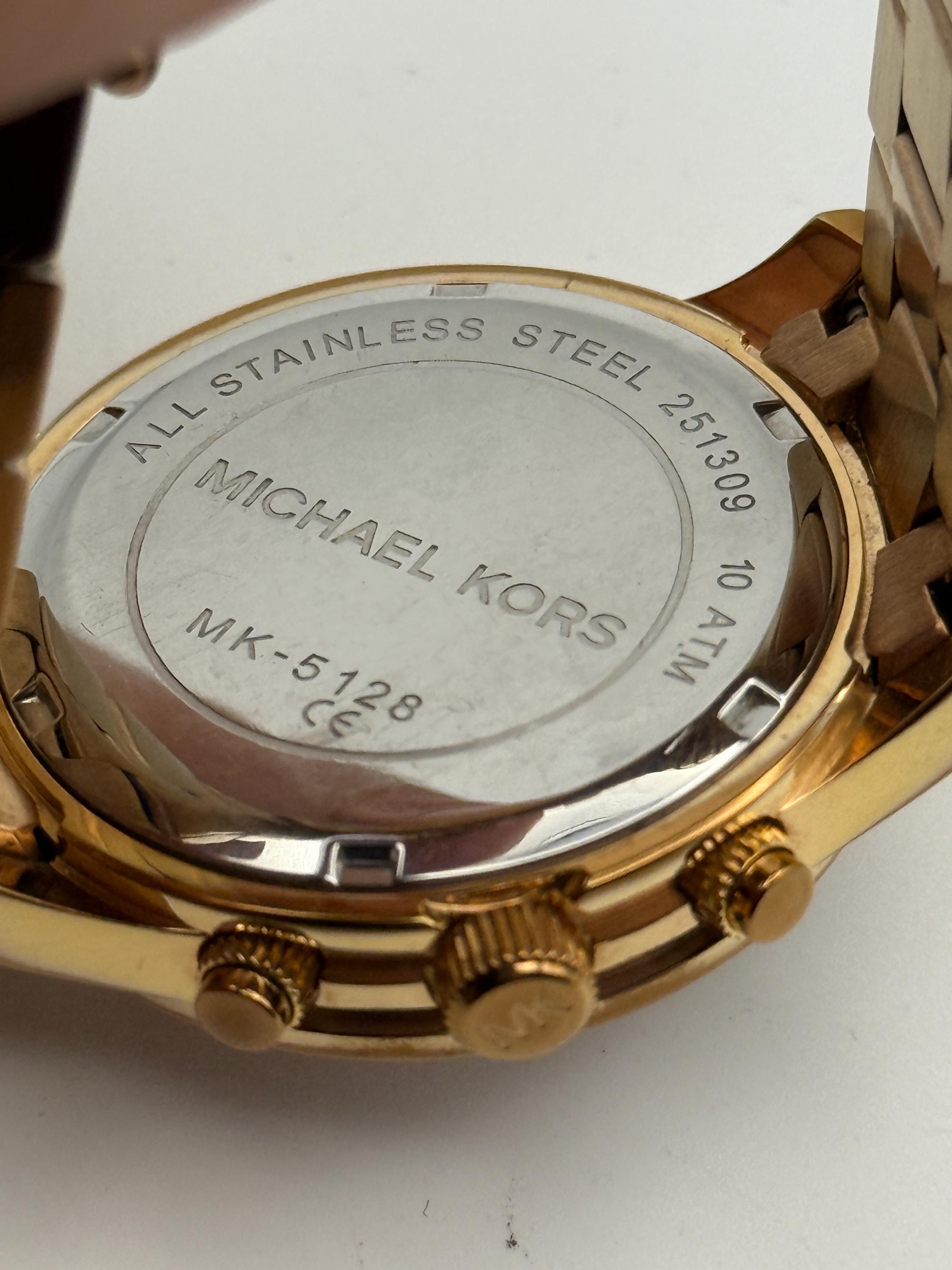 MICHAEL KORS Runway Lady MK-5128 Chronograph Rose Gold 