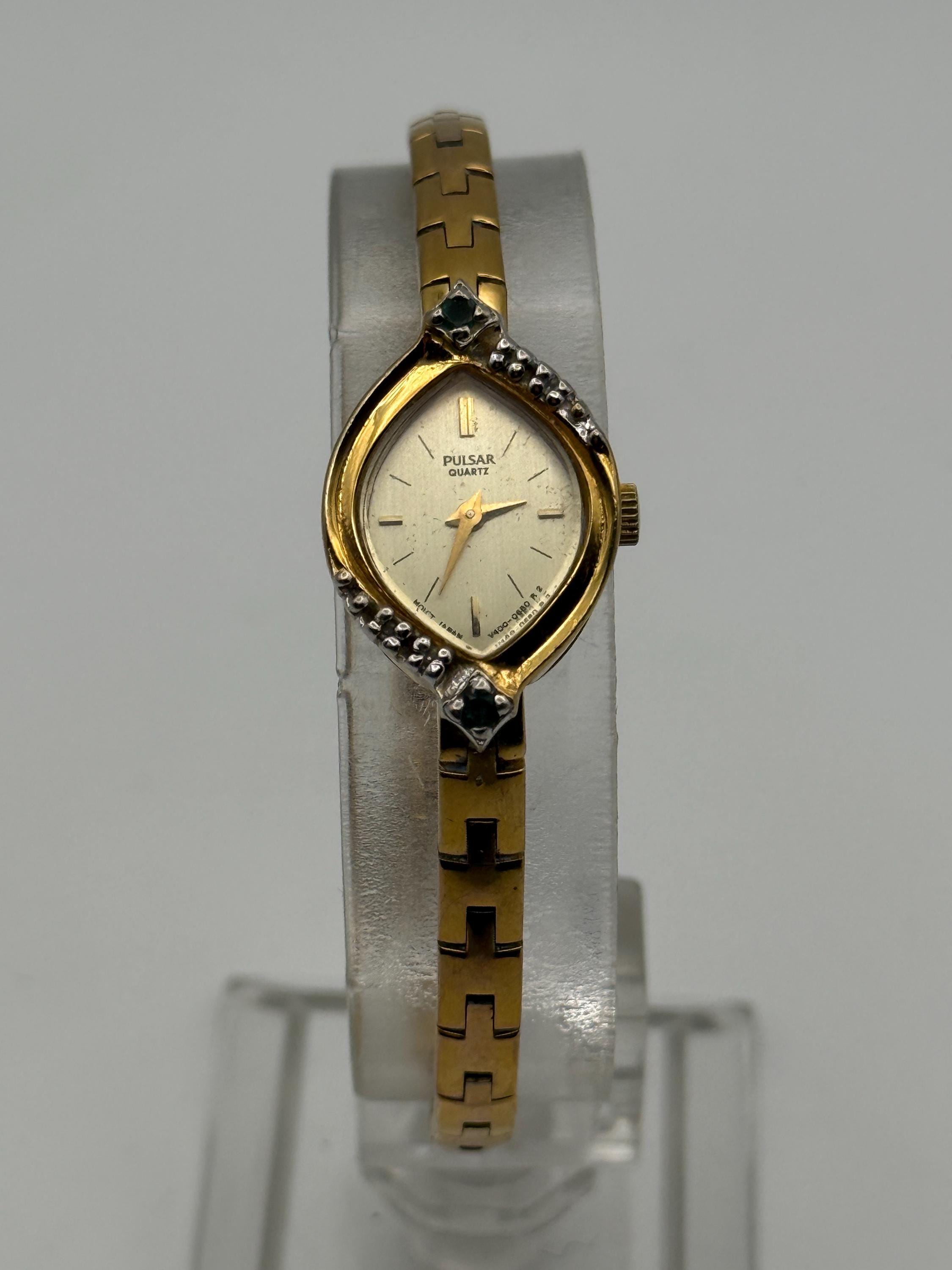 Gold Watch Pulsar Diamond - Etsy display picture 1