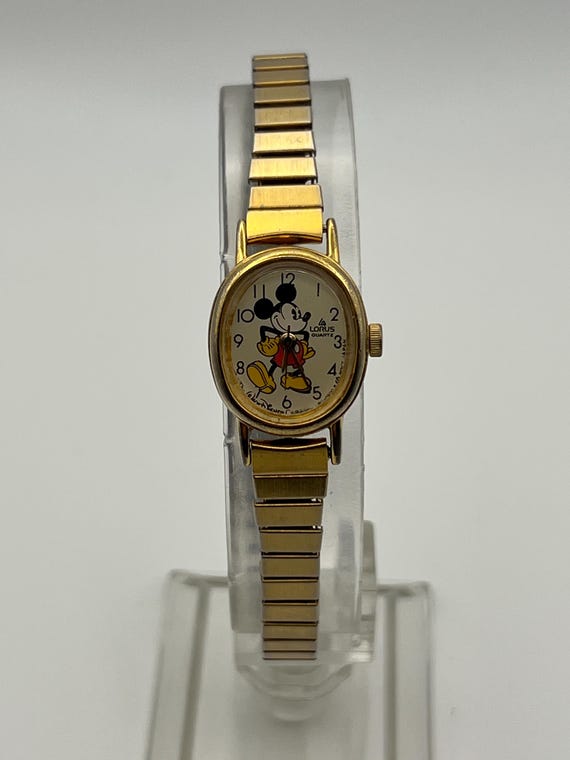 Vintage Lorus by Seiko V811-5070 Disney Mickey Mouse Watch - New Battery Quartz