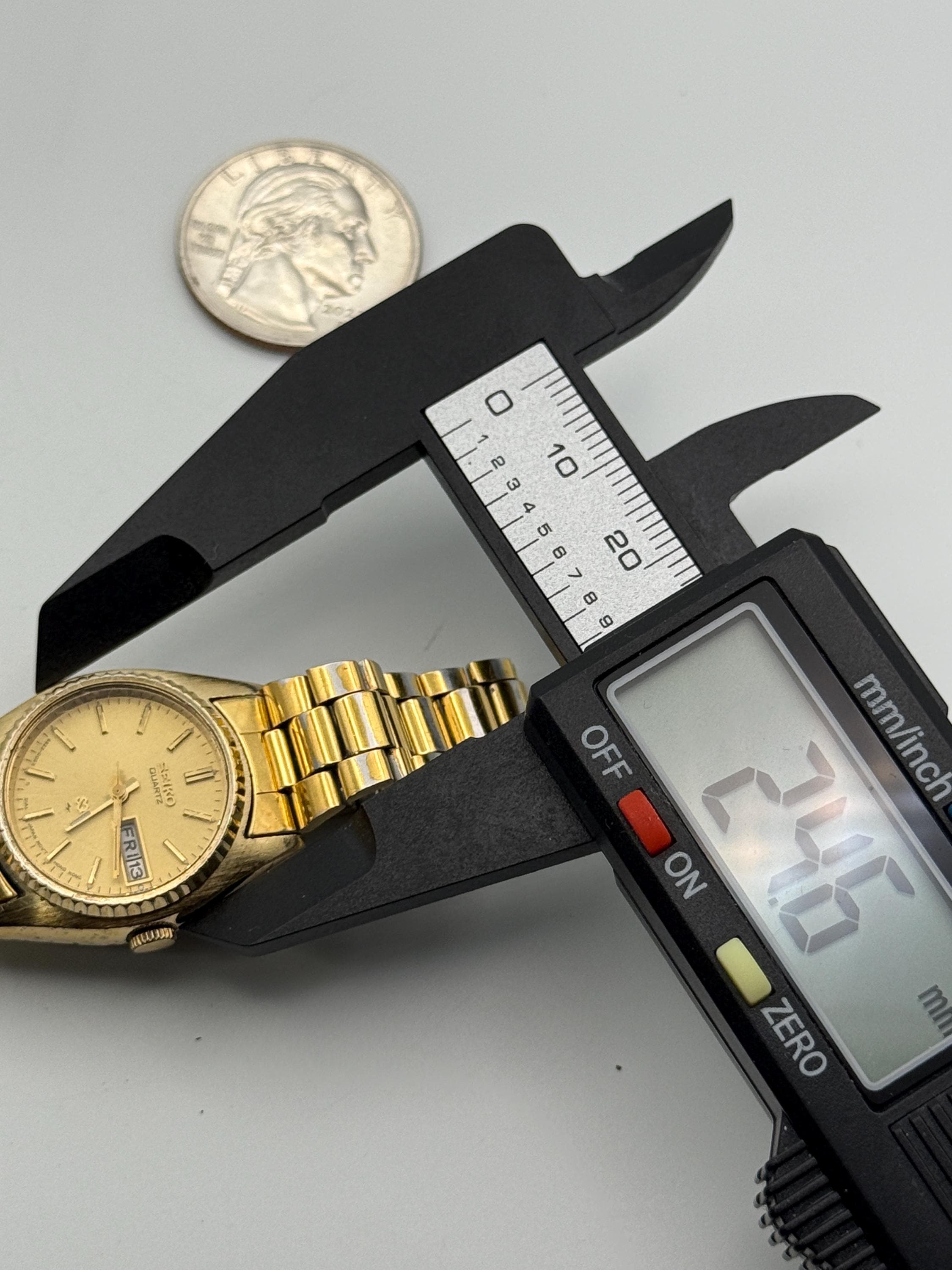 Seiko SQ Presidential Vintage Ladies Watch Gold Plated Case 