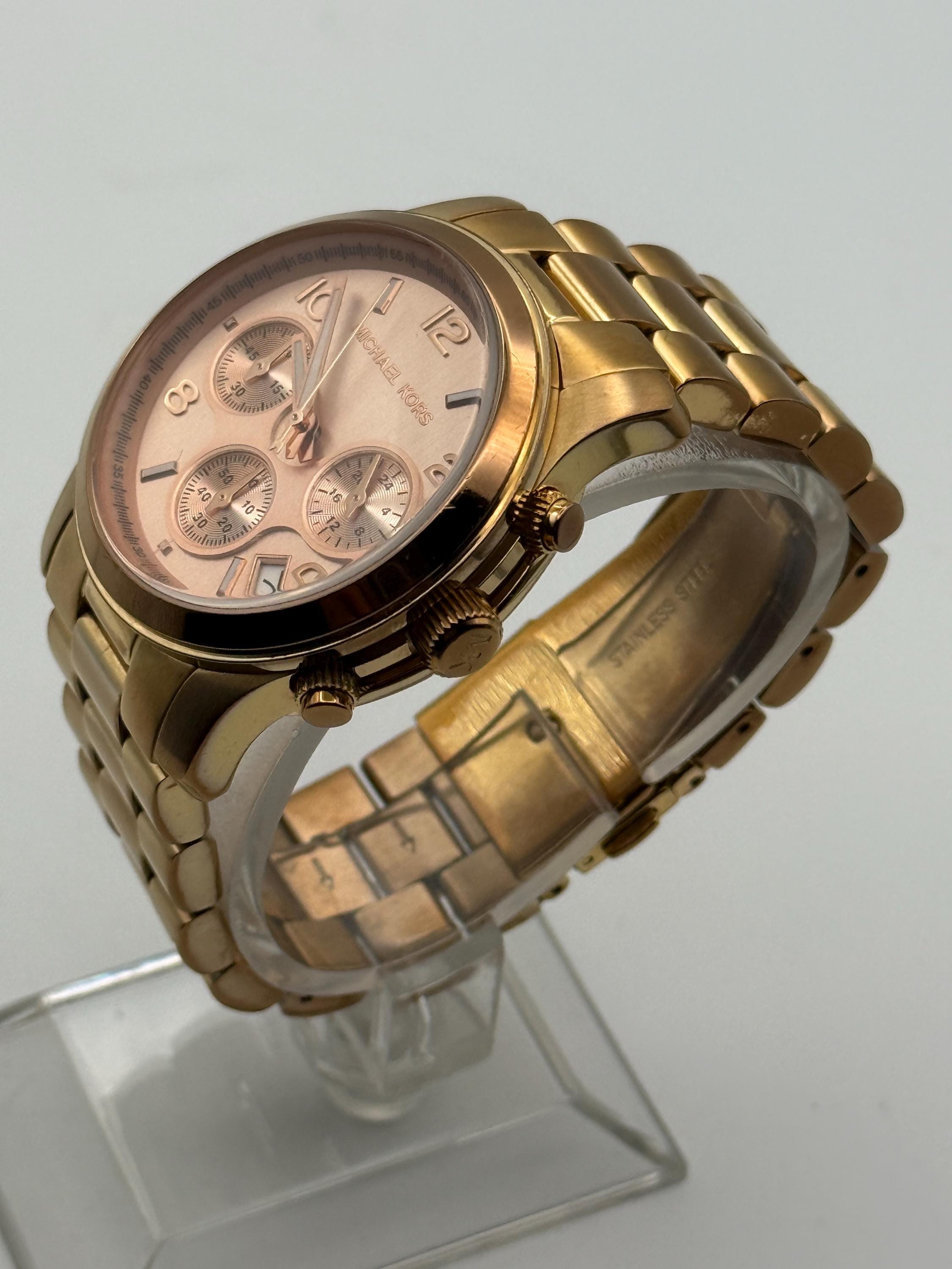 MICHAEL KORS Runway Lady MK-5128 Chronograph Rose Gold Stainless