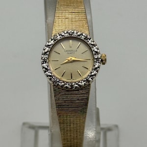 Bulova Gold Diamond Quartz - Etsy display picture 3