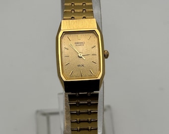 Vintage Seiko Gold Plated 6431 5150 Dress Men Quartz Watch Japan
