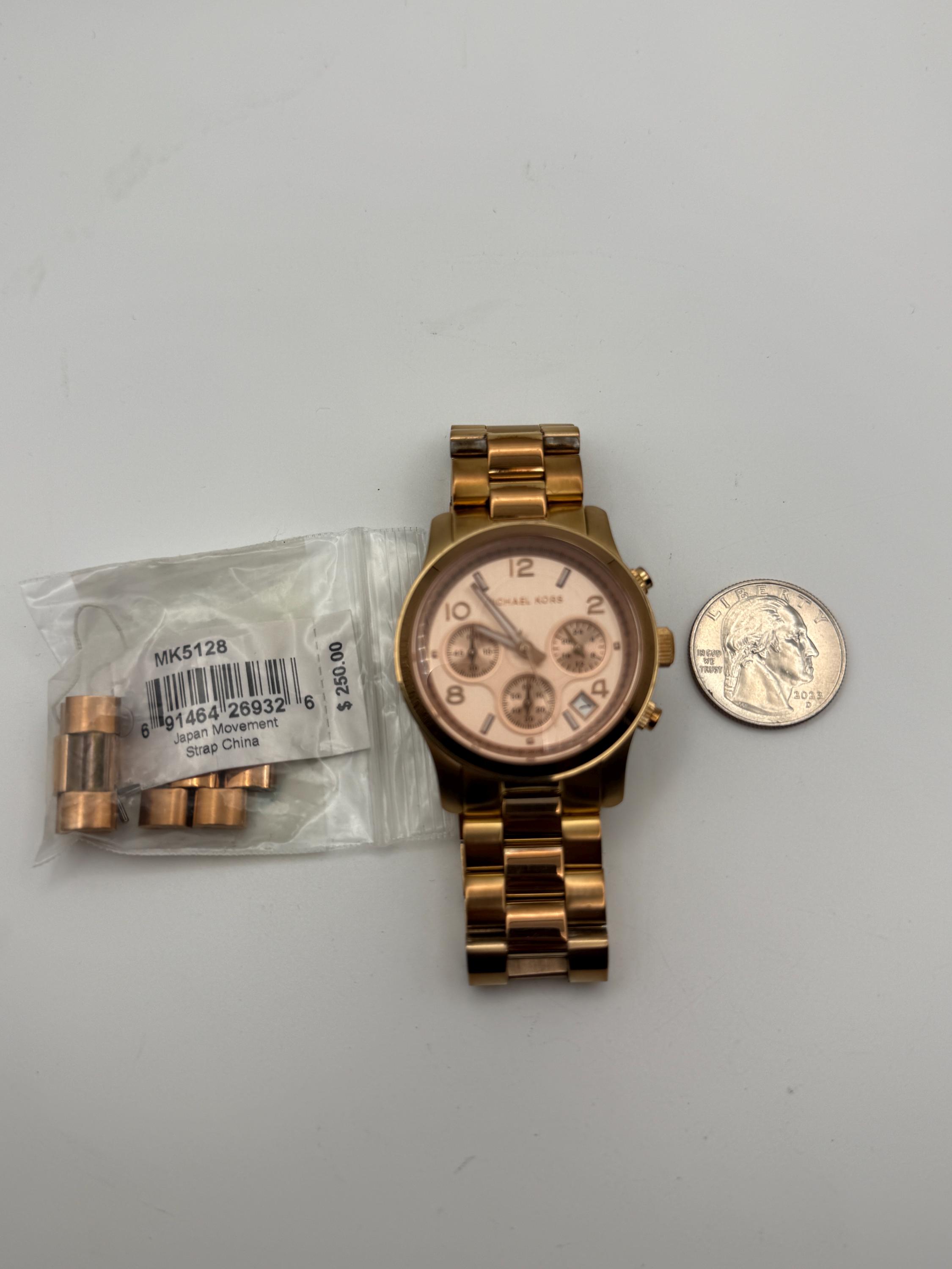 Michael Kors Chronograph Runway Rose Gold Watch MK5128 Extra Links & Working Michael Kors MK5128 Women main image 4