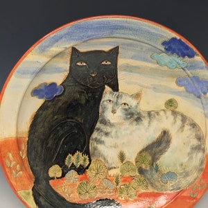 Cats in the Landscape large platter by Margaret Wozniak image 2